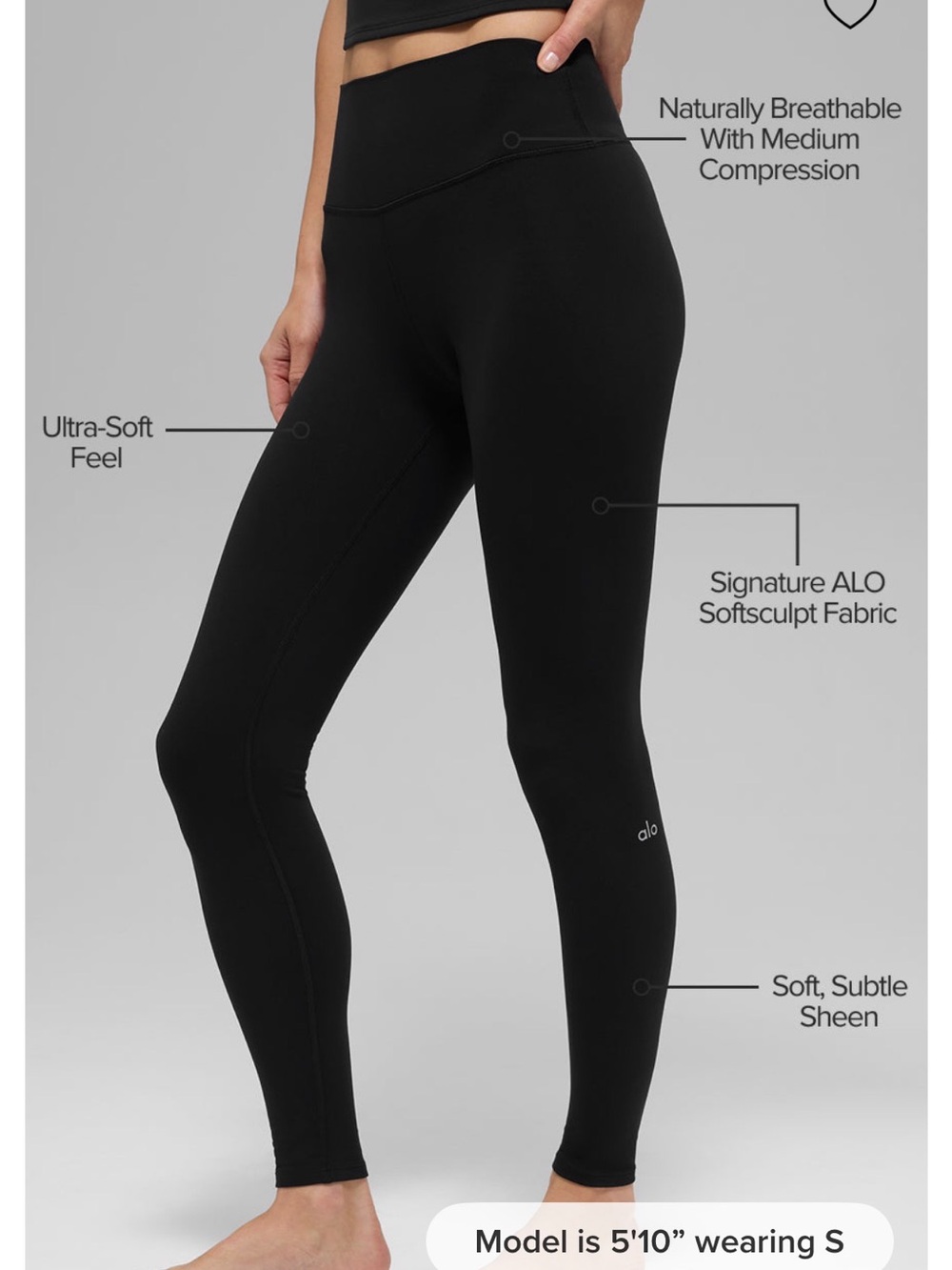 ALO Yoga Black High-Waist SoftSculpt Leggings